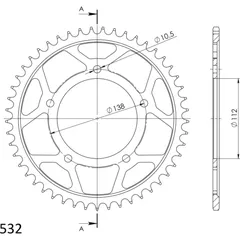 Stahl-Kettenrad Supersprox 532 - 49Z schwarz