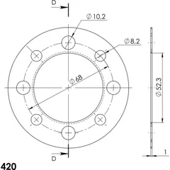 Edge-Disc Supersprox 420/38t green ACD80138GRN