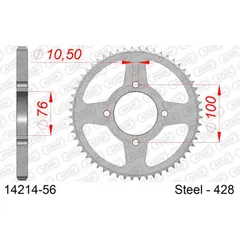Steel Chain Wheel - Rear Sprocket AFAM 520 - 48t SILVER 1420348