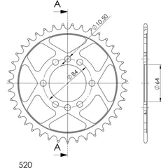 Steel-Rear Sprocket / Chain Wheel Supersprox 520/33t black 14310-33