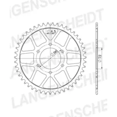 Steel-Rear Sprocket / Chain Wheel Supersprox 520/47t black 14311-47