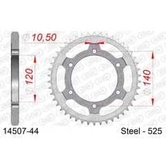 Stahl-Kettenrad AFAM 530 - 45Z Silber 1440045