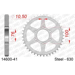 Steel Chain Wheel - Rear Sprocket AFAM 520 - 48t SILVER 1440148