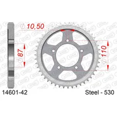 Stahl-Kettenrad AFAM 525 - 44Z Silber 1440444