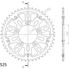 Stealth-Rear Sprocket / Chain Wheel Supersprox 525/51t black