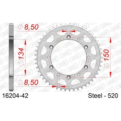 Alu-Kettenrad AFAM 520 - 46Z Gun Metal 1540546