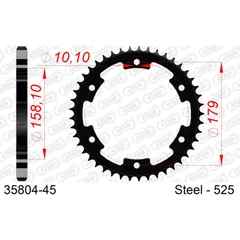 Stahl-Kettenrad AFAM 428 - 50Z Silber 3510750