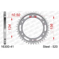 Alu-Kettenrad AFAM 525 - 46Z Gun Metal 1560446