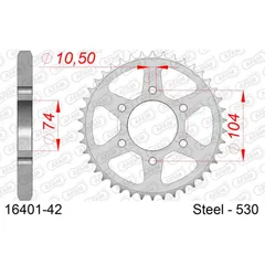 Alu-Kettenrad AFAM 520 - 46Z Gun Metal 1560546