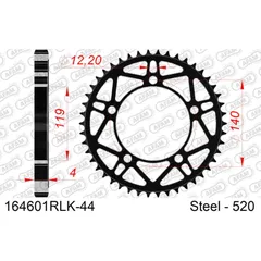 Stahl-Kettenrad AFAM 428 - 50Z Silber 1620350
