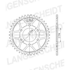 Steel-Rear Sprocket / Chain Wheel Supersprox 530/40t black 16401-40