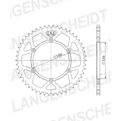 Alu-chain wheel - rear sprocket Esjot 520 - 45t gold/silver