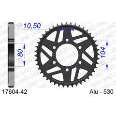 Alu-Kettenrad AFAM 520 - 49Z Gun Metal 17206+49