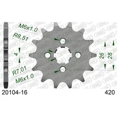 Alu Chain Wheel - Rear Sprocket AFAM 520 - 40t Gun Metal 1760640
