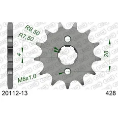Alu-Kettenrad AFAM 525 - 41Z Gun Metal 1761041