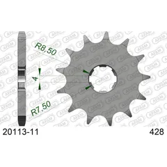Alu Chain Wheel - Rear Sprocket AFAM 525 - 42t Gun Metal 1761042