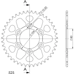Alu-Rear Sprocket / Chain Wheel Supersprox 530/42t green