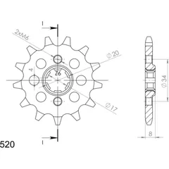 Ritzel Supersprox 520/13Z 20306-13
