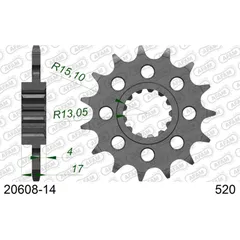 Front Sprocket AFAM 520 - 15t 2051015