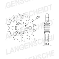 Front Sprocket Supersprox 530/17t 20603-17