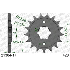 Front Sprocket AFAM 428 - 14t 21202+14 21202DN14
