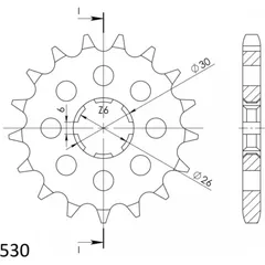 Front Sprocket Supersprox 530/16t 21600-16
