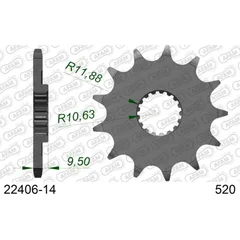 Front Sprocket AFAM 520 - 13t 22303+13 22303DN13