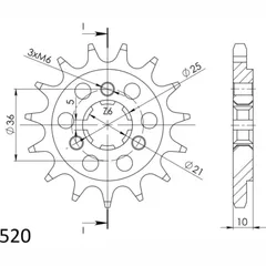 Front Sprocket 520/16t 22600A16