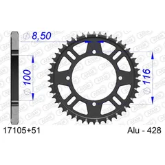 Front Sprocket AFAM 525 - 17t 16660117