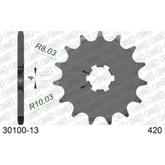 Front Sprocket AFAM 428 - 17t 2820117