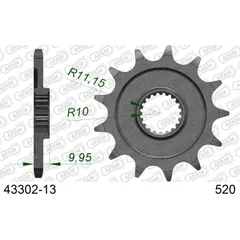 Front Sprocket AFAM 525 - 17t 3760017