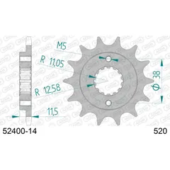 Front Sprocket AFAM 520 - 14t 5240014
