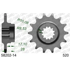 Front Sprocket AFAM 520 - 14t 5820214