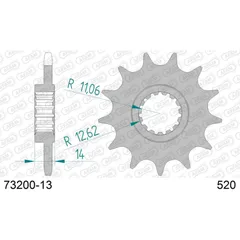 Front Sprocket AFAM 520 - 13t 7320013
