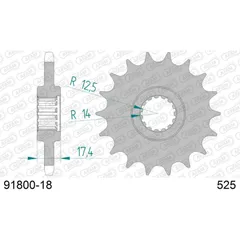Front Sprocket AFAM 525 - 18t 9180018