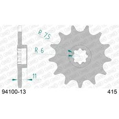 Front Sprocket AFAM 415 - 13t 9410013