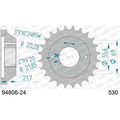 Front Sprocket AFAM 530 - 24t 9480624