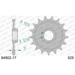 Front Sprocket AFAM 525 - 17t 9490217