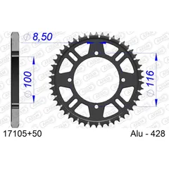 Front Sprocket AFAM 525 - 17t 16660017