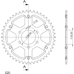 Stealth-Rear Sprocket / Chain Wheel Supersprox 520/48t gold 30109S48