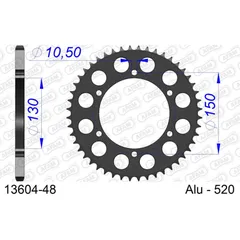 Alu-Kettenrad AFAM 520 - 51Z Silber 13323N51