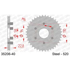 Front Sprocket AFAM 520 - 12t 3030012