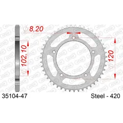 Front Sprocket AFAM 520 - 12t 30300+12 30300DN12