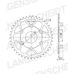 Steel-Rear Sprocket / Chain Wheel Supersprox 520/40t black 35206-40