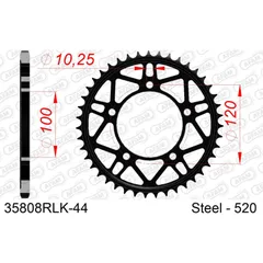 Stahl-Kettenrad AFAM 520 - 42Z Schwarz 3530442