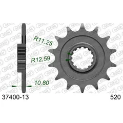 Steel Chain Wheel - Rear Sprocket AFAM 525 - 40t BLACK 3580740