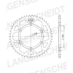 Alu-chain wheel - rear sprocket Esjot 520 - 48t silver