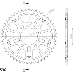 Stealth-Rear Sprocket / Chain Wheel Supersprox 530/48t gold 37090S48