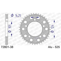 Alu-Kettenrad AFAM 525 - 38Z Gun Metal 7280138