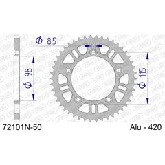 Stahl-Kettenrad AFAM 420 - 60Z Silber 4710360